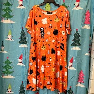 Orange Halloween Themed Dress